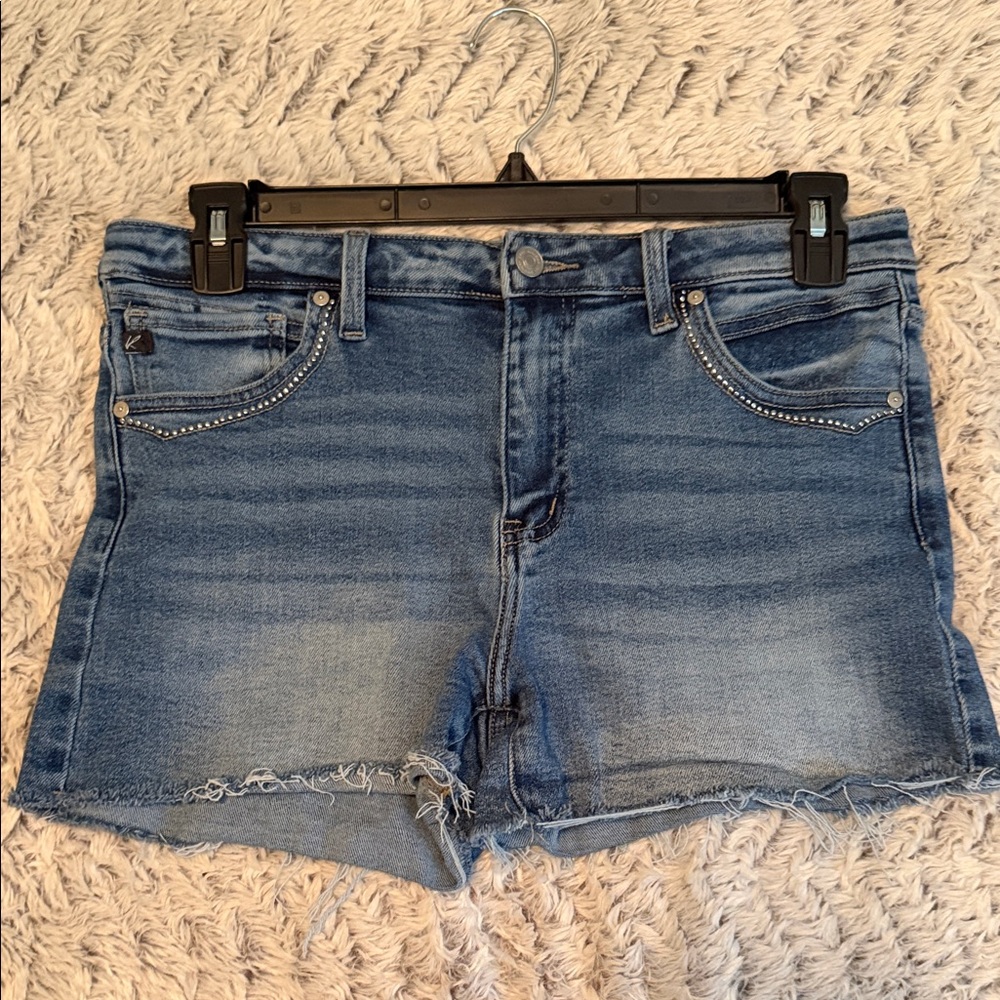 KanCan Distressed Blue Jean Shorts